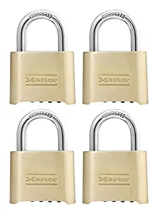Master Lock Padlock, Set Your Own Combination Lock, 2 in. Wide, 175D (Pack of 4)