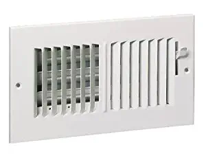 Hart & Cooley 661 Series 6X4 W, Two-Way Steel for Sidewall/Ceiling Register - White (010810)