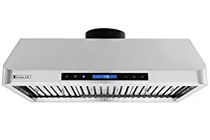 XtremeAir LED Lights, W, 1.0mm Non-Magnetic Stainless Steel, PX10-U30 Under Cabinet Mount Range Hood with 900 CFM Baffle Filter/Grease Drain Tunnel, 30"
