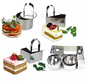 NewlineNY NY3 Stainless Steel Dessert Rings (12 Pcs) Molding, Layering, Cake Cutter