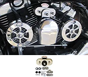 Love Jugs Cool Master Chrome with Vibration Master Kit V-Twin Engine Cooling System for Harley Motorcycles