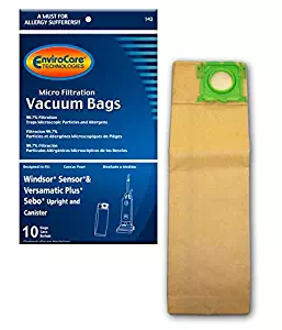 EnviroCare Replacment Vacuum Bags for Windsor Sensor, Versamatic Plus, Sebo & Kenmore 50015-10 Pack