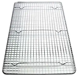 Great Credentials Cooling Rack Cross-wire Grid, Chrome Plated Steel, Commercial Quality, 10 x 18 inch. fits inside most standard full size pans