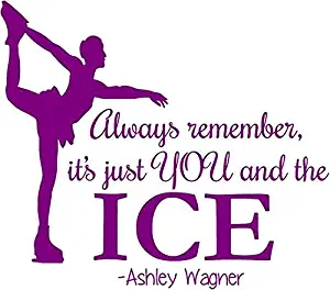 Ashley Wagner Figure Skating Wall Decal | Ice Skating Sticker/Dancing Decor 20"x18" [AW1]