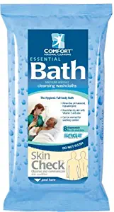 Box of 30 New Essential Bath Cellulose / Polyester Bath Wipe 8 X 8 Inch