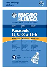 Panasonic PAPER BAG, TYPE U6 MICRO LINED DVC 3 PK