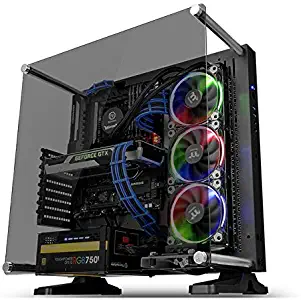 Thermaltake Core P3 ATX Tempered Glass Gaming Computer Case Chassis, Open Frame Panoramic Viewing, Black Edition, CA-1G4-00M1WN-06