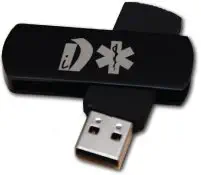 Secure Electronic USB Medical Identification Data Device to Keep Your Personal Data Safe For Medical Emergencies with Easy EMT Access