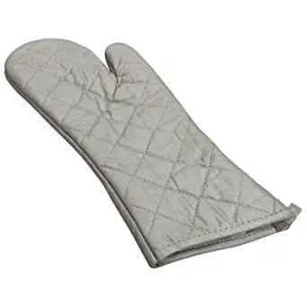 Oven Mitt, Hand Shaped, Silver, 13in