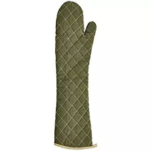 Winco OMF-24, 24" Flame Retardant/Fire Resistant Oven Mitt with Extra Long Sleeve, Heat Resistant Cooking Oven Glove