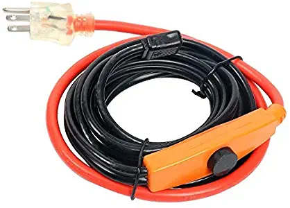 9milelake Cold Weather Pipe and Valve Heating Cable with Built-in Thermostat (6 Feet)