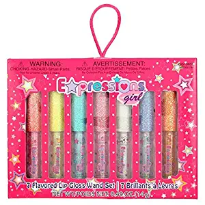 Expressions Girl / 7-piece Flavored Lip Gloss Set 0.7 oz each