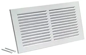 Rocky Mountain Goods Air Return Grille - Heavy Duty Steel with Premium Finish - Includes Full Installation kit - Louvered Design - Paintable Vent Cover - Matte White - Consistent air Flow (10" x 6")