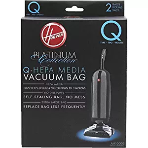 Hoover AH10000 Platinum Type-Q HEPA Vacuum Bag, Five 2-Packs: Total 10 Bags