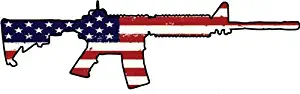 ION Graphics Magnet AR15 American Flag Refrigerator Magnet - Patriotic 2nd Amendment Pro Gun Gift Size: 6.000" x 3.000" inch