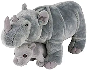 Adventure Planet Birth of LIfe Rhino and Baby Plush Toy 14" Long