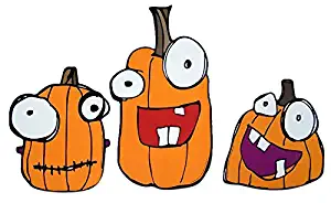 Mad Mags Halloween Pumpkin Magnet Decal Set of 3 10 Inch