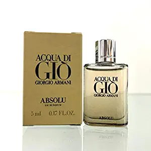 Giorgio Armani Acqua Di Gio Absolu Eau de Parfum Mini Splash for Men, 5 ml / .17 Ounce