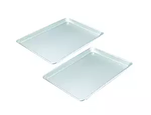 Chicago Metallic Commercial II Traditional Uncoated 16-3/4 by 12-Inch Jelly-Roll Pan, Set of 2