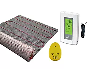 30 Sqft Mat, Electric Radiant Floor Heat Heating System with Aube Digital Floor Sensing Thermostat