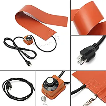 36" 5.9" 1200W 220V Silicone Rubber Heating Blanket w/Temp Controller for Guitar Side Bending Silicone Heating Pad
