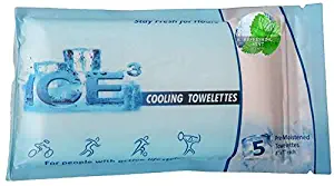 ICE-CUBED Body Cooling Wipes (5 Sheets/Pack) (Refreshing Mint)