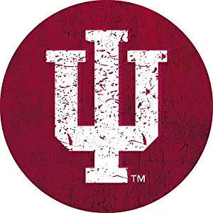 Indiana University Distressed Wood Grain 4" Round Magnet