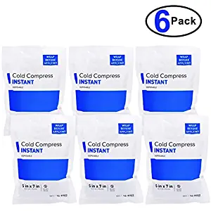 Instant Cold Pack | Disposable Ice Packs - Cold Therapy - for Injuries, Swelling, Inflammation, Muscle Strains, Sprains, Perfect for First aid Kit, Outdoor Activities, Athletes. 5x7 Inches, 6 Pack.