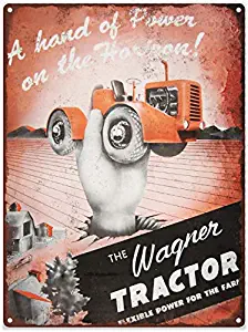 Yilooom Wagner Tractor Ad Mancave Farm Metal Sign Repro 12"X 18"