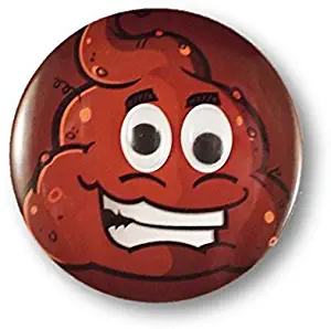 3 Inch Round Pile Of Poop Emoji With Google Eyes Refrigerator or Locker Magnet