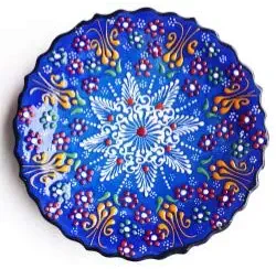 Ayennur Turkish Decorative Plate Handmade Ceramic Ornament for Home&Office Wall Decor