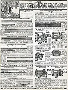 1916 Sears Roebuck - Fishing Tackle Catalog - Advertising Magnet