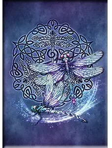 Ashwood Brigid Celtic Dragonfly, Officially Licensed Original Artwork, Premium Quality MAGNET - 2.5" x 3.5"