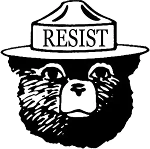 MAGNET Smokey Resist National Park Tee Shirt Magnet Decal Fridge Metal Magnet Window Vinyl 5"