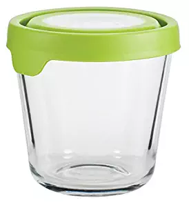 Anchor Hocking Trueseal Glass Food Storage Containers Airtight Lids, 3.5 Cup Tall, Green