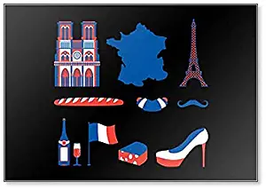 France Illustration Set Fridge Magnet