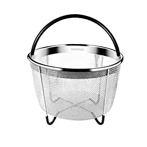 Steamer Basket, Taococo InstaPot Accessories for 6 or 8 Quart Fits InstaPot Pressure Cooker, Food Grade Stainless Steel Steamer Great for Steaming Fruits Vegetables Eggs (6 Quart)