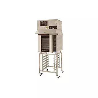 Moffat E32D5/OVH32/SK32 Turbofan Electric Full Size Convection Oven, With SK32 Stand, Ventless Hood & Digital Controls