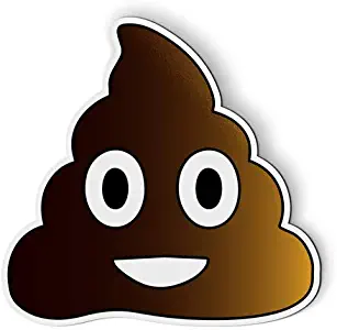 AK Wall Art Poop Emoji - Magnet - Car Fridge Locker - Select Size