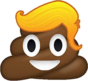 MAGNET Donald Trump MAGA GOP 2020 Poop Emoji Blonde Yellow Hair Magnet Decal Fridge Metal Magnet Window Vinyl 5"