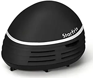 Starfrit Handheld Table Vacuum Cleaner (Black with White Stripe) | Removes Crumbs & Dirt from The Table Or Counter