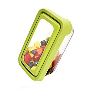 Anchor Hocking 4 3/4-Cup Rectangular Food Storage Containers with Green TrueSeal Lids - 91691