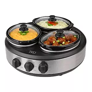 Farberware 3-crock Round 1.5qt. Oval Slowcooker, Stainless Steel