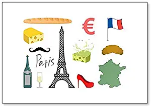 France Symbols And Icons, Illustration - Classic Fridge Magnet