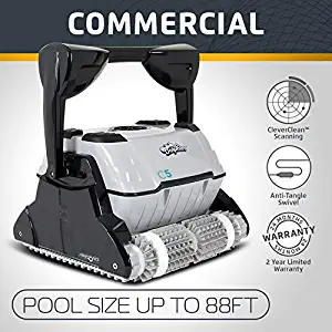 DOLPHIN C5 Commercial Robotic Pool Cleaner with High-Capacity Filtration and Powerful, Dual Scrubbing Brushes, Ideal for Commercial Swimming Pools up to 88 Feet.