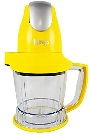 Ninja Storm Food Processor Blender Master Bowl 450W Motor Power Pod with Total Crushing Technology BPA-Free Pitcher QB751Q (Renewed) (Yellow)