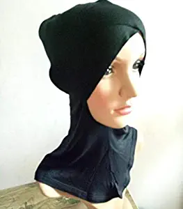 Utini Cotton Ninja Cross Underscarf Cotton Cap Hijab Cap Fashion Inner Hijab Turban - (Color: Black)