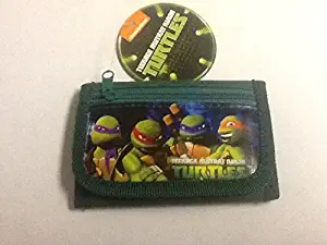 Brand New 2014 Teenage Mutant Ninja Turtles Tri Fold Wallet (Green)