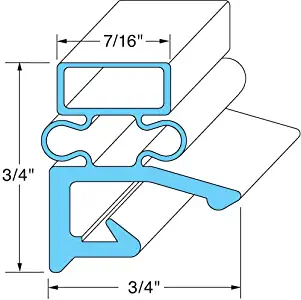 Hobart/Koch 280984-10 Magnetic Door Gaskets 3-Sided for Freezers/Coolers/Refrigerators 29-5/8" x 69"