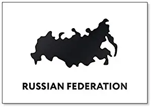 Russian Federation Country Map Fridge Magnet